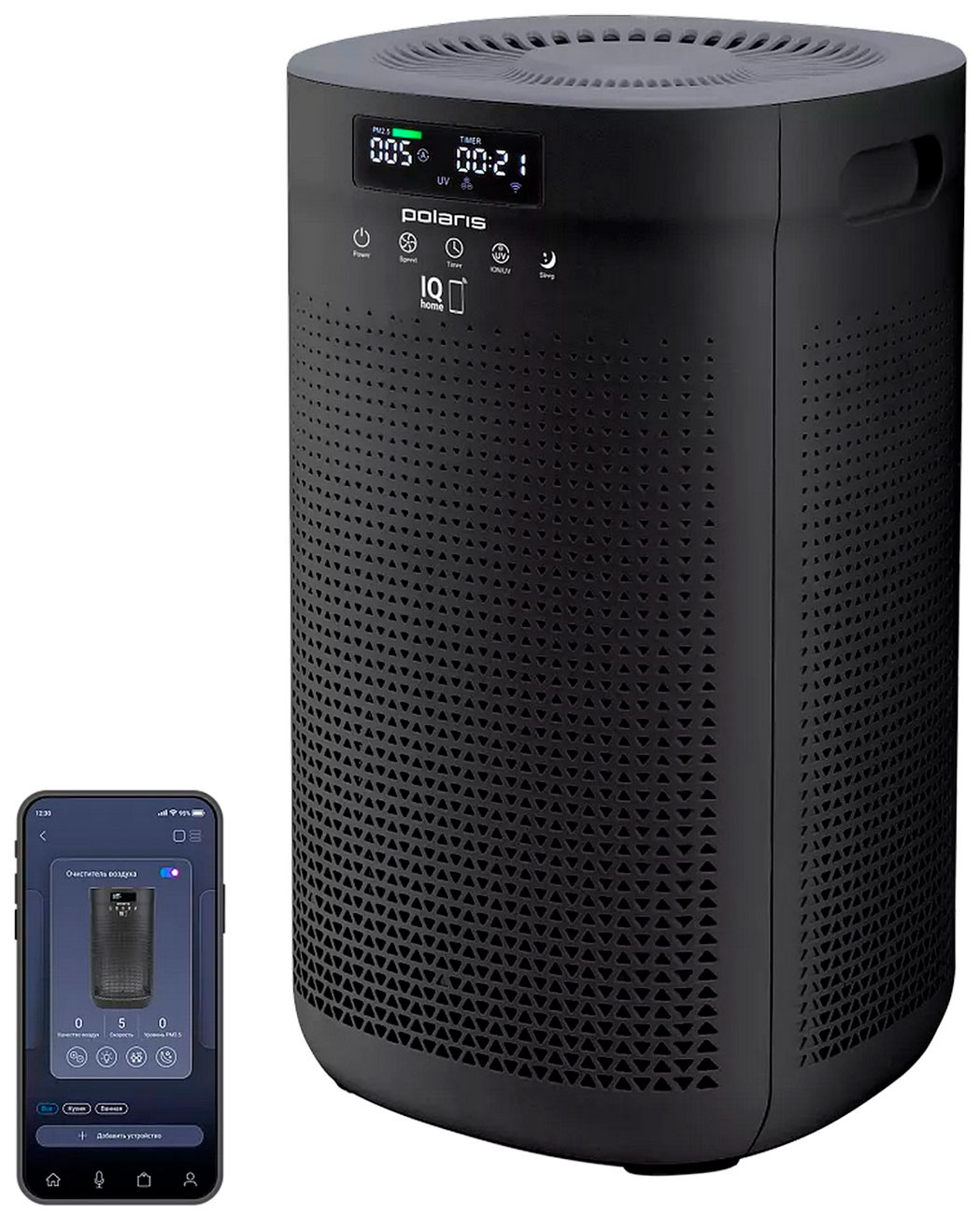Изображение товара Воздуxоочиститель Polaris PPA 4050 WIFI IQ Home, черный Изображение товара Воздуxоочиститель Polaris PPA 4050 WIFI IQ Home, черный