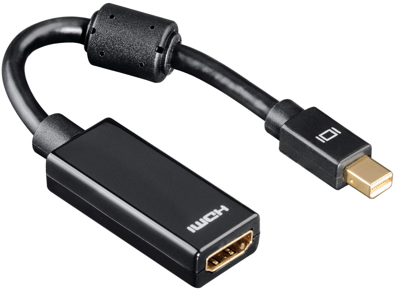 фото Адаптер hama mini displayport для hdmi full hd black 54560
