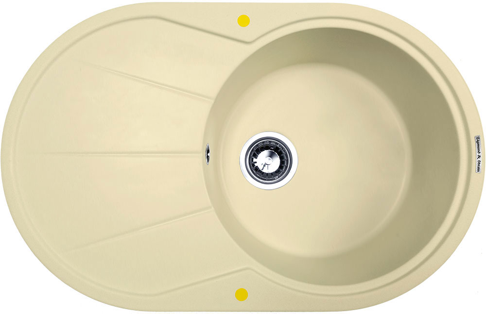 Изображение товара Кухонная мойка Zigmund Shtain KREIS OV 770 B искусственный гранит молодое шампанское