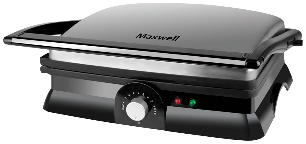 Изображение товара Электрогриль Maxwell MW-1960 ST черный 2000 Вт антипригарное покрытие