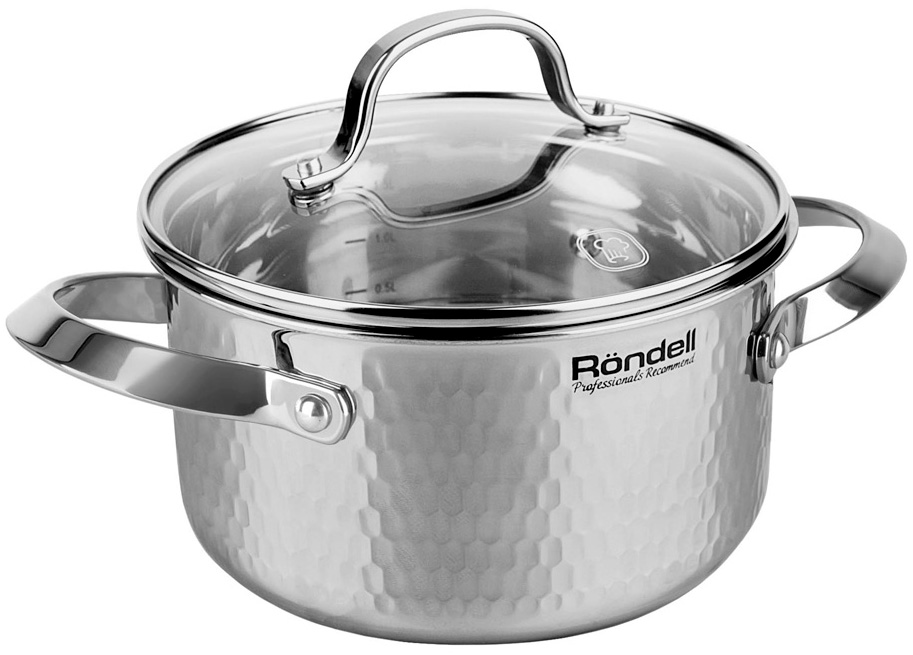 Изображение товара Кастрюля Rondell RainDrops RDS 1294 20см 3 2л нержавеющая сталь индукция