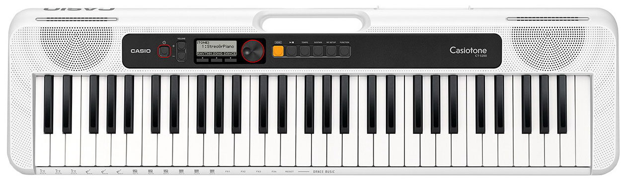 Изображение товара Синтезатор Casio CT-S200WE 61 клавиш, 400 тембров, режим Dance Music, USB