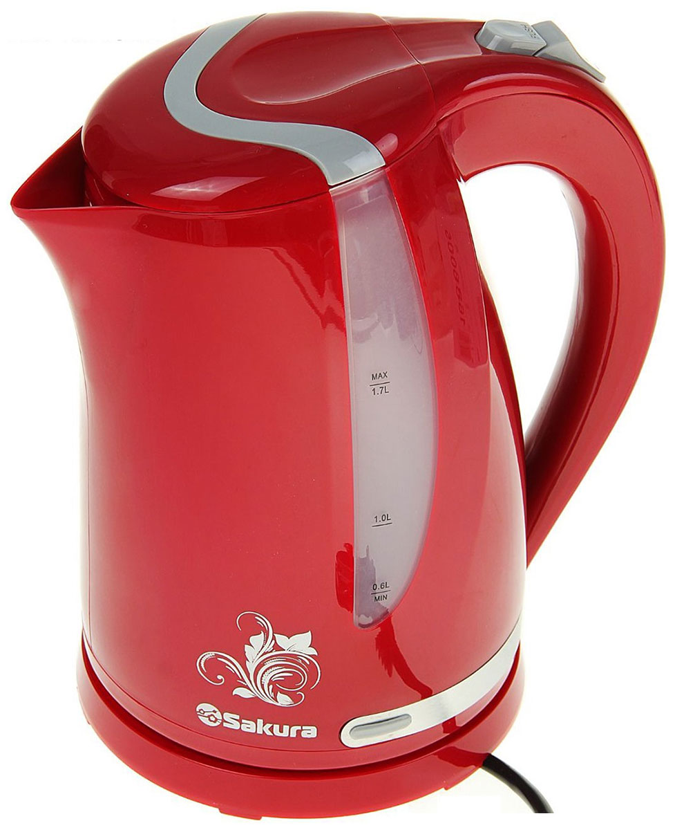 чайник sakura sa 2318rg красный серый Чайник электрический Sakura SA-2318RG