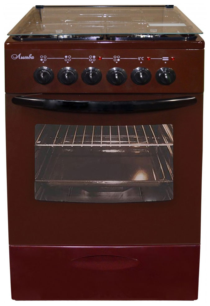 

Комбинированная плита Лысьва ЭГ 401 МС-2у коричневая, со стеклянной крышкой, Коричневый