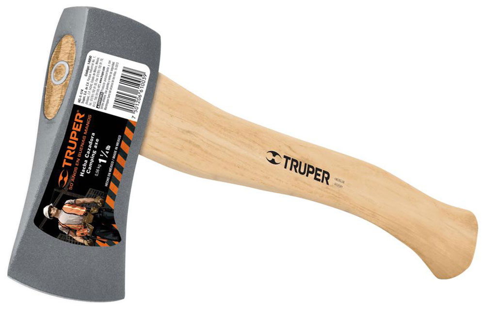 Изображение товара Топор Truper HC-1-1/4 565 г с деревянной рукояткой универсальный