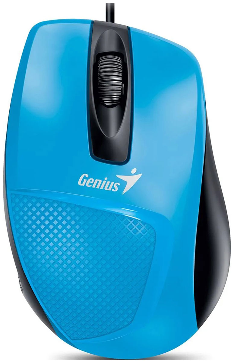 Мышь проводная Genius DX-150X, синий комплект 5 штук мышь компьютерная genius dx 150x usb 1000 dpi кабель 1 5 м синий