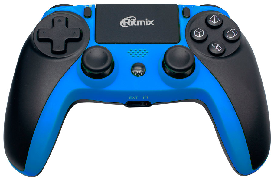 Беспроводной Bluetooth универсальный геймпад Ritmix GP-063BTH Black-Blue игровой манипулятор беспроводной bluetooth ritmix ritmix gp 032bth black green