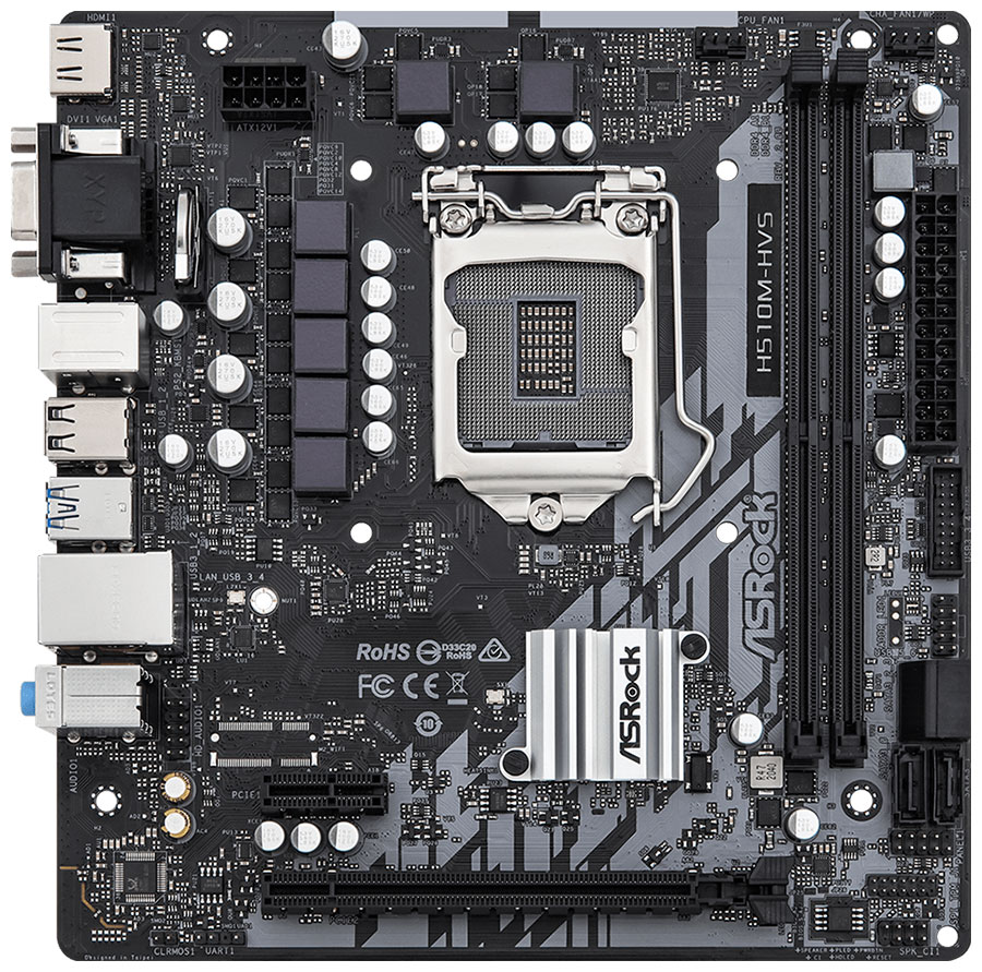 Материнская плата Asrock H510M-HVS R2.0 (LGA1200, mATX)