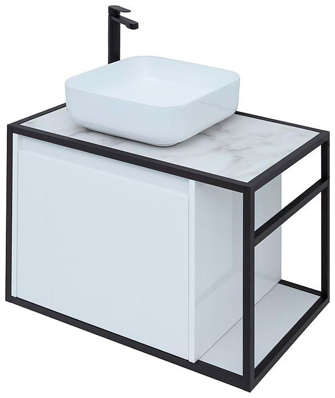 

Тумба под раковину Aquanet Nova Lite Loft 75 L белый (00261650), Белый глянцевый