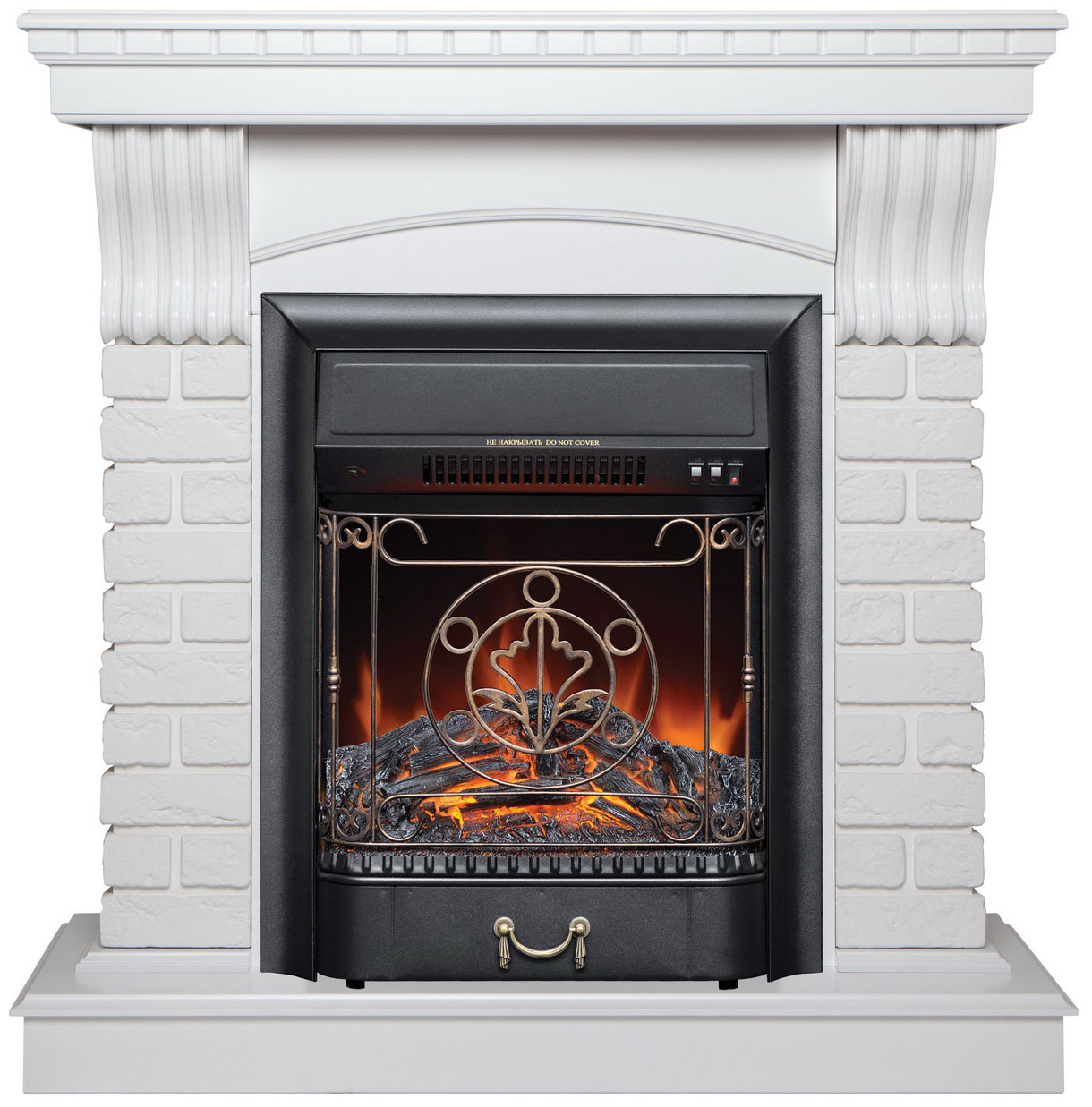 Изображение товара Электрокамин каминокомплект Realflame JAZZ STD/EUG WT MAJESTIC BL стильный с эффектом пламени