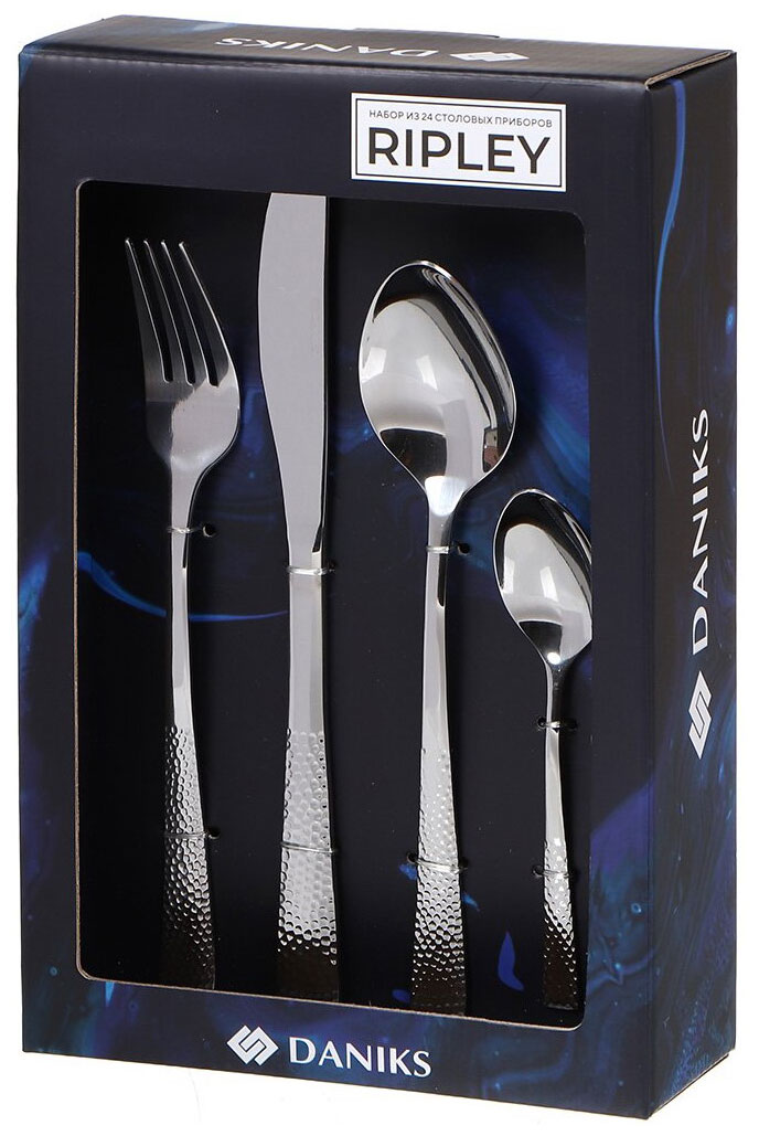 

Набор столовыx приборов Daniks 24 пр Ripley 347175, Нержавеющая сталь