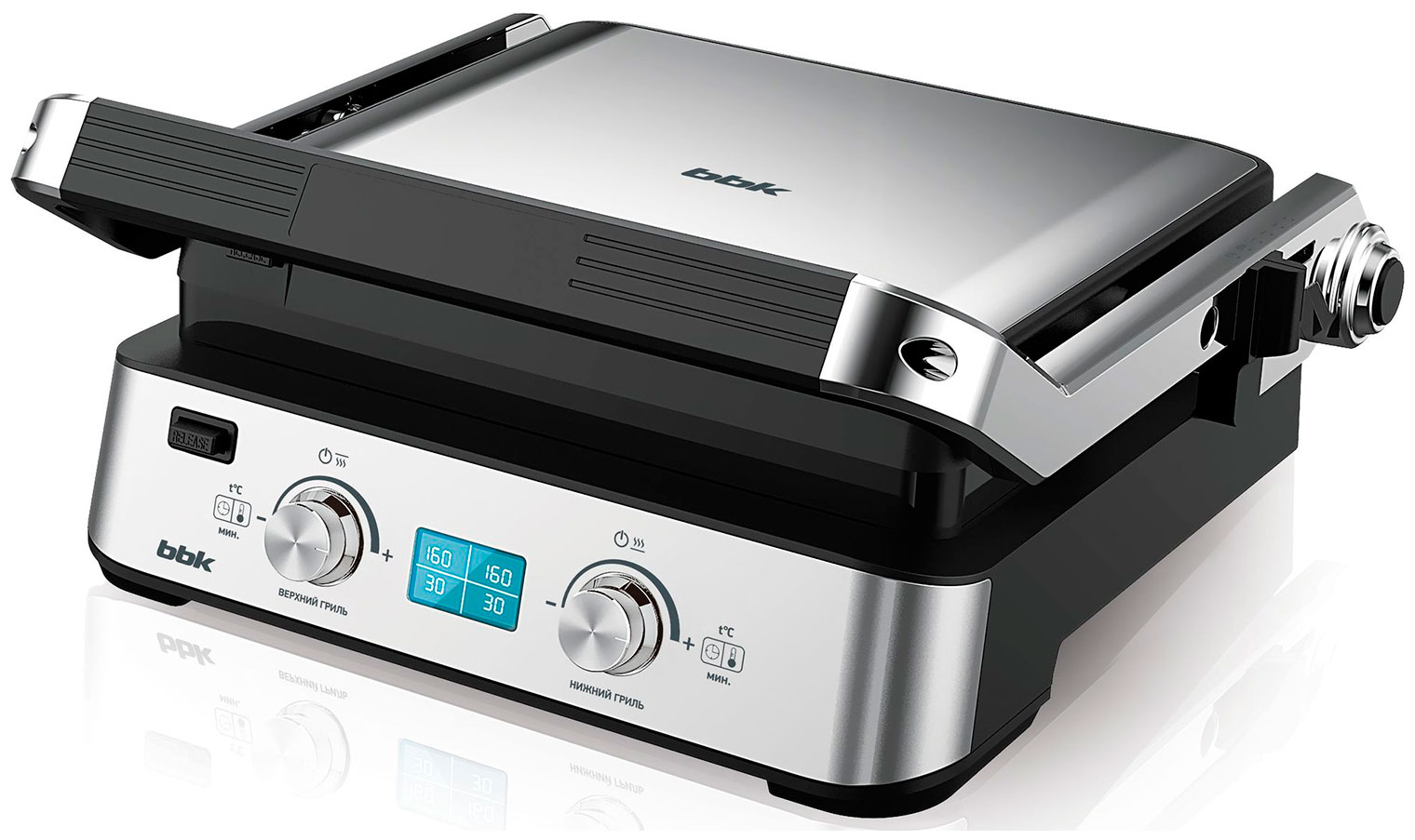 Изображение товара Электрический многофункциональный гриль BBK BEG2004 черный/металлик