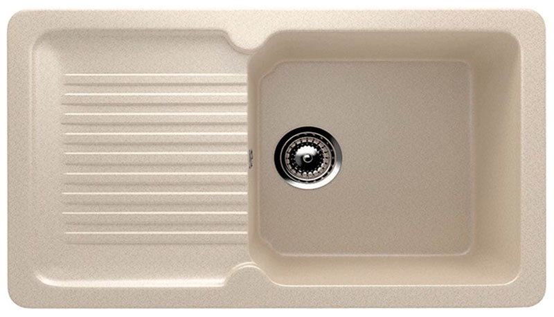 Изображение товара Кухонная мойка Ulgran U-506 бежевый кварцевый композит врезная 1-секционная