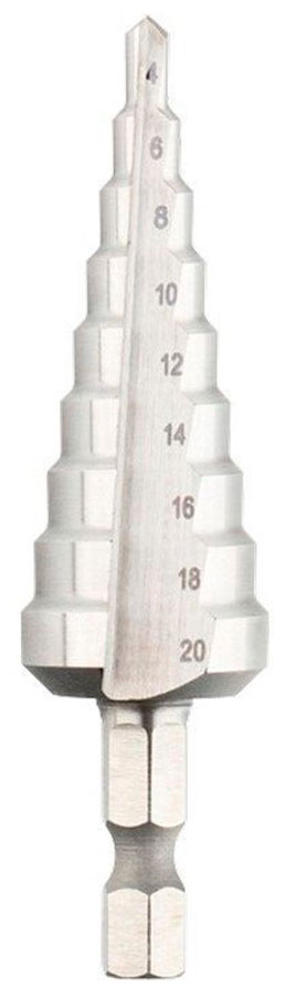 Изображение товара Сверло ступенчатое по металлу Вихрь 4-20мм шестигранный хвостовик