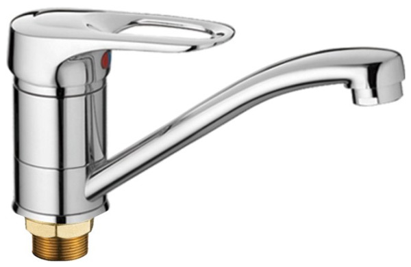 Изображение товара Смеситель для кухни Haiba HB04 хром с поворотным изливом и аэратором