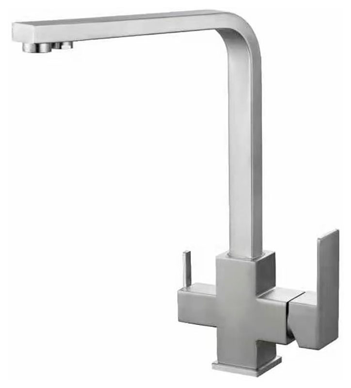 Изображение товара Кухонный смеситель Haiba HB803-2/сталь (HB76803-2)