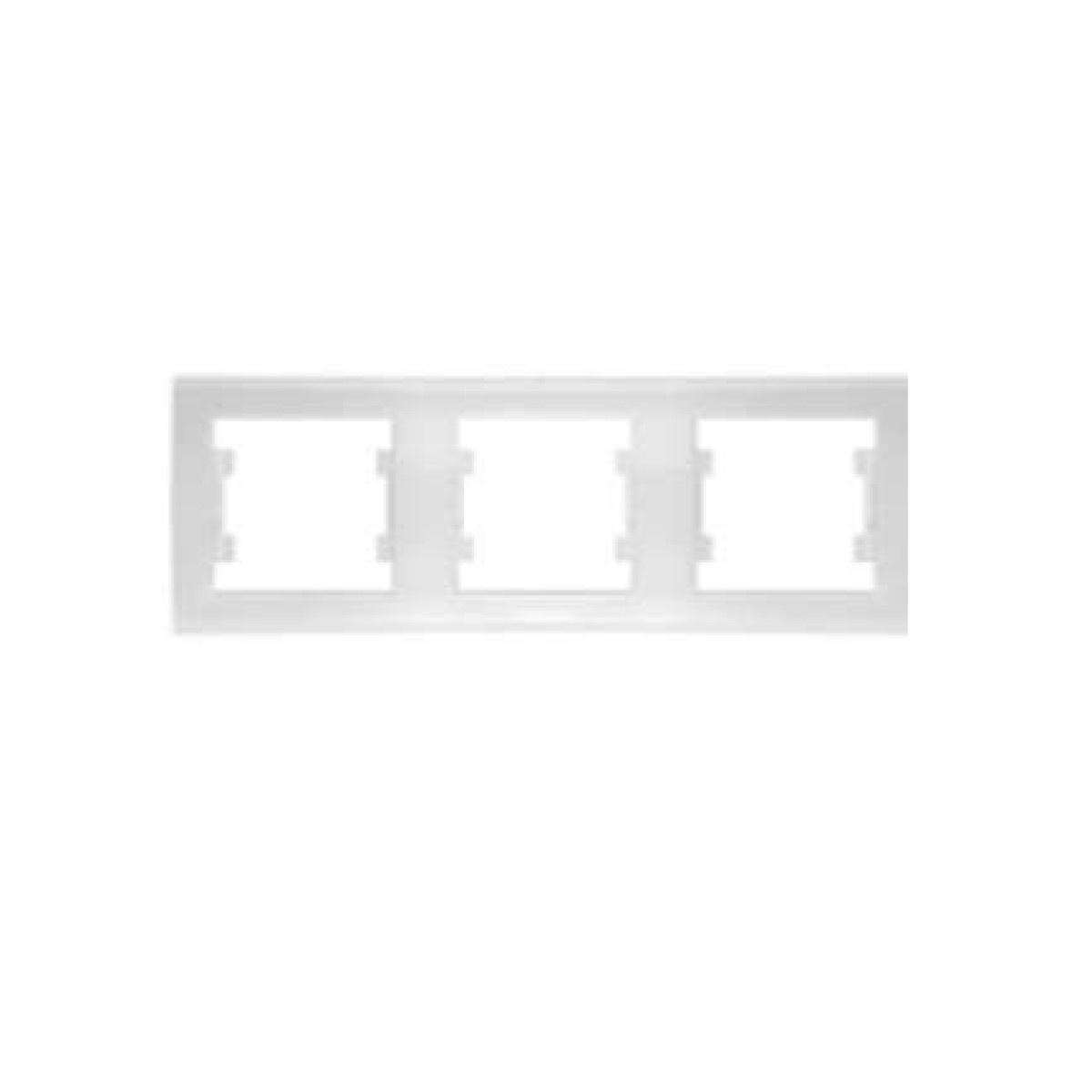 Изображение товара Рамки декоративные основания для ЭУИ Универсал 3-м Бриллиант горизонт белый