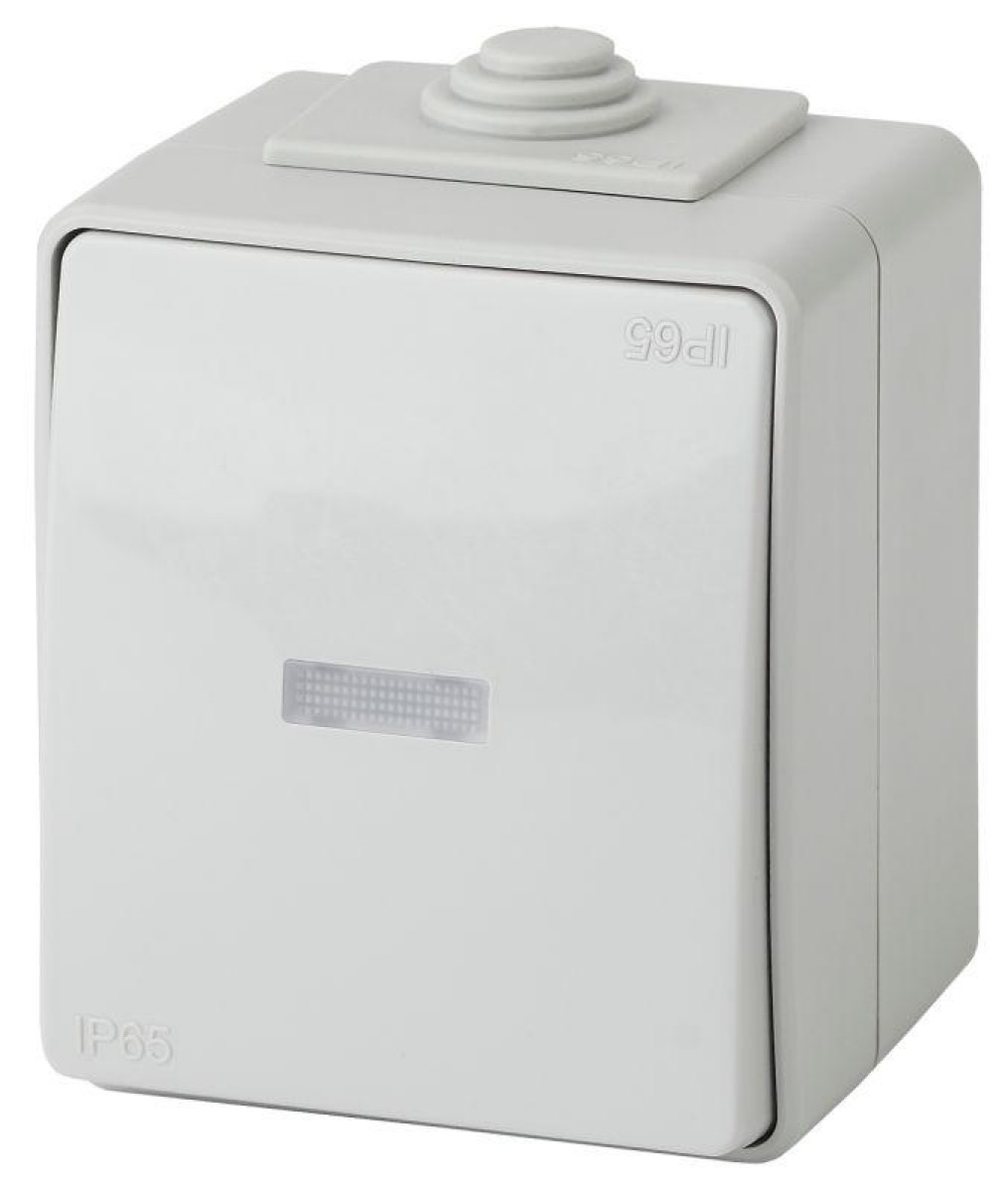 Изображение товара Выключатель 1-кл. ОП Эксперт 10А IP65 с подсветкой 11-1602-03