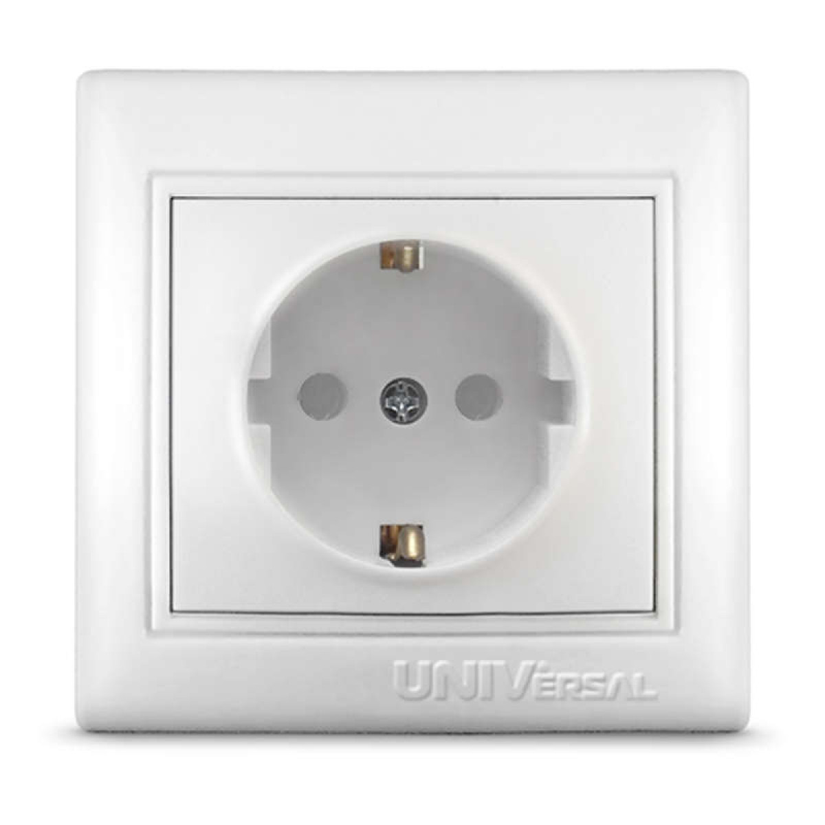 Изображение товара Розетки Универсал Розетка 1-м СП Севиль 16А IP32 с заземл. защ. шторки бел. UNIVersal