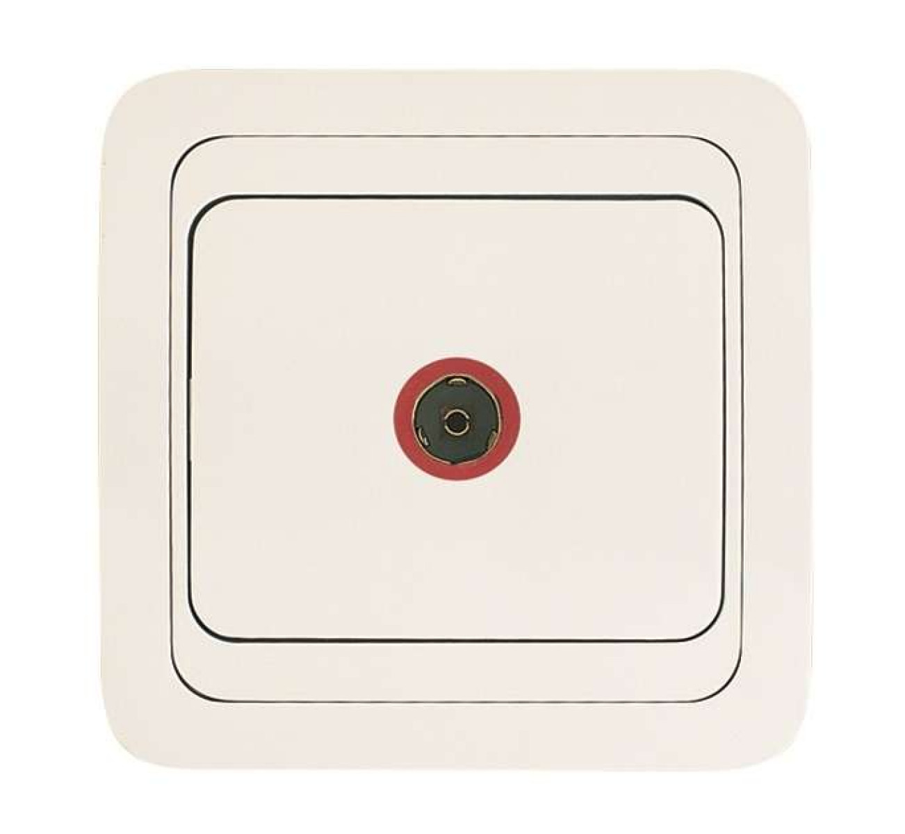 Изображение товара Розетка телевизионная TV 1-м СП Mimoza бел/бел 12007