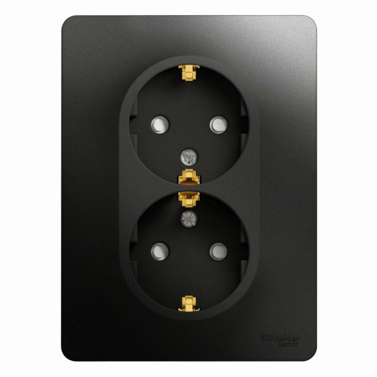 Изображение товара Розетка Systeme Electric Glossa 16А антрацит с заземлением и шторками