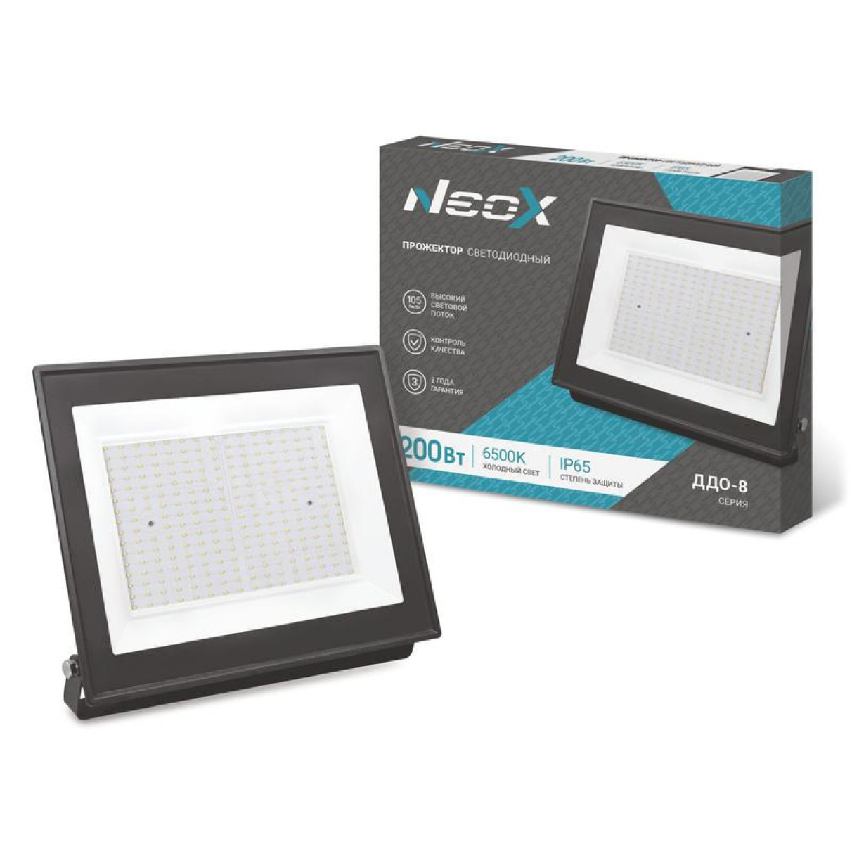 Изображение товара Прожектор светодиодный Neox ДДО-8 200Вт IP65 наружный для освещения
