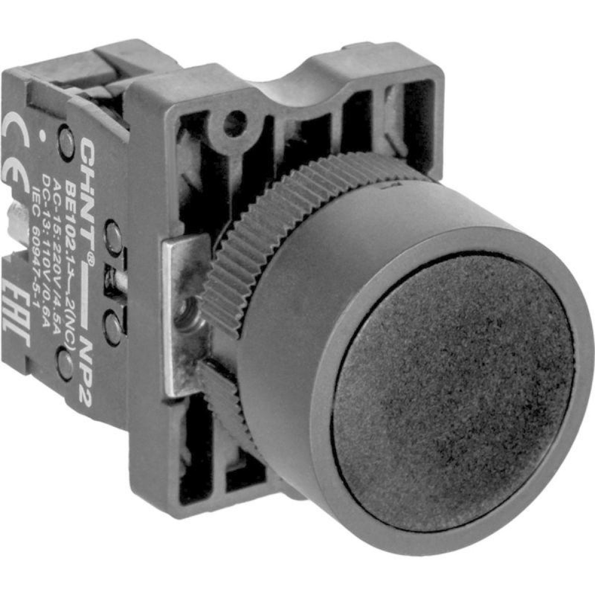 Изображение товара Chint NP2-EA21 кнопка управления без подсветки черная IP40 1НО