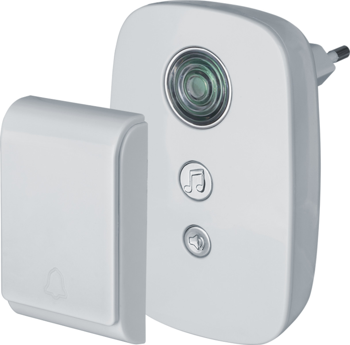 Изображение товара Беспроводной дверной звонок Navigator 61 270 NDB-D-AC02-1V1-WH с радиусом 150 м