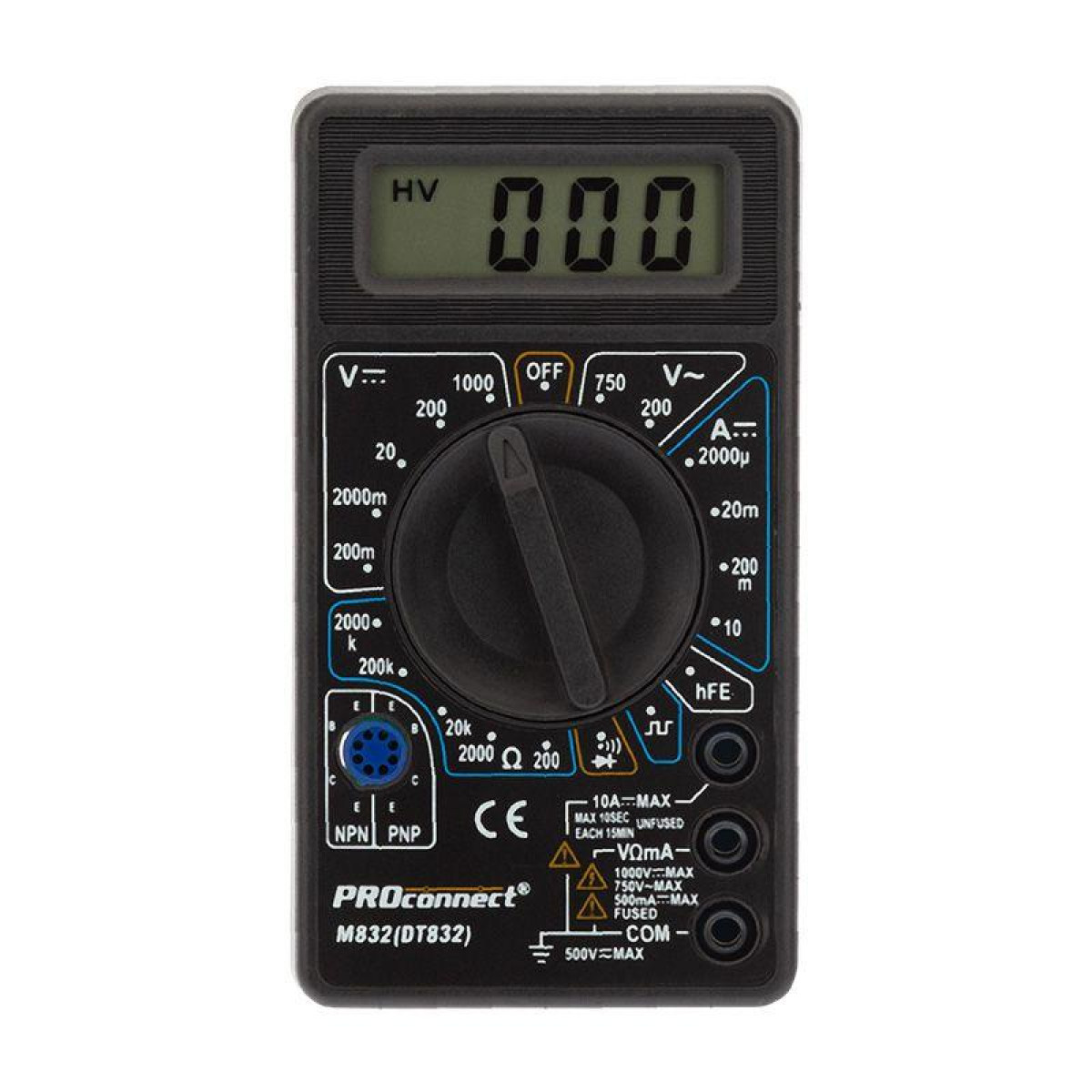 Изображение товара Мультиметр портативный Proconnect M832 (DT832)