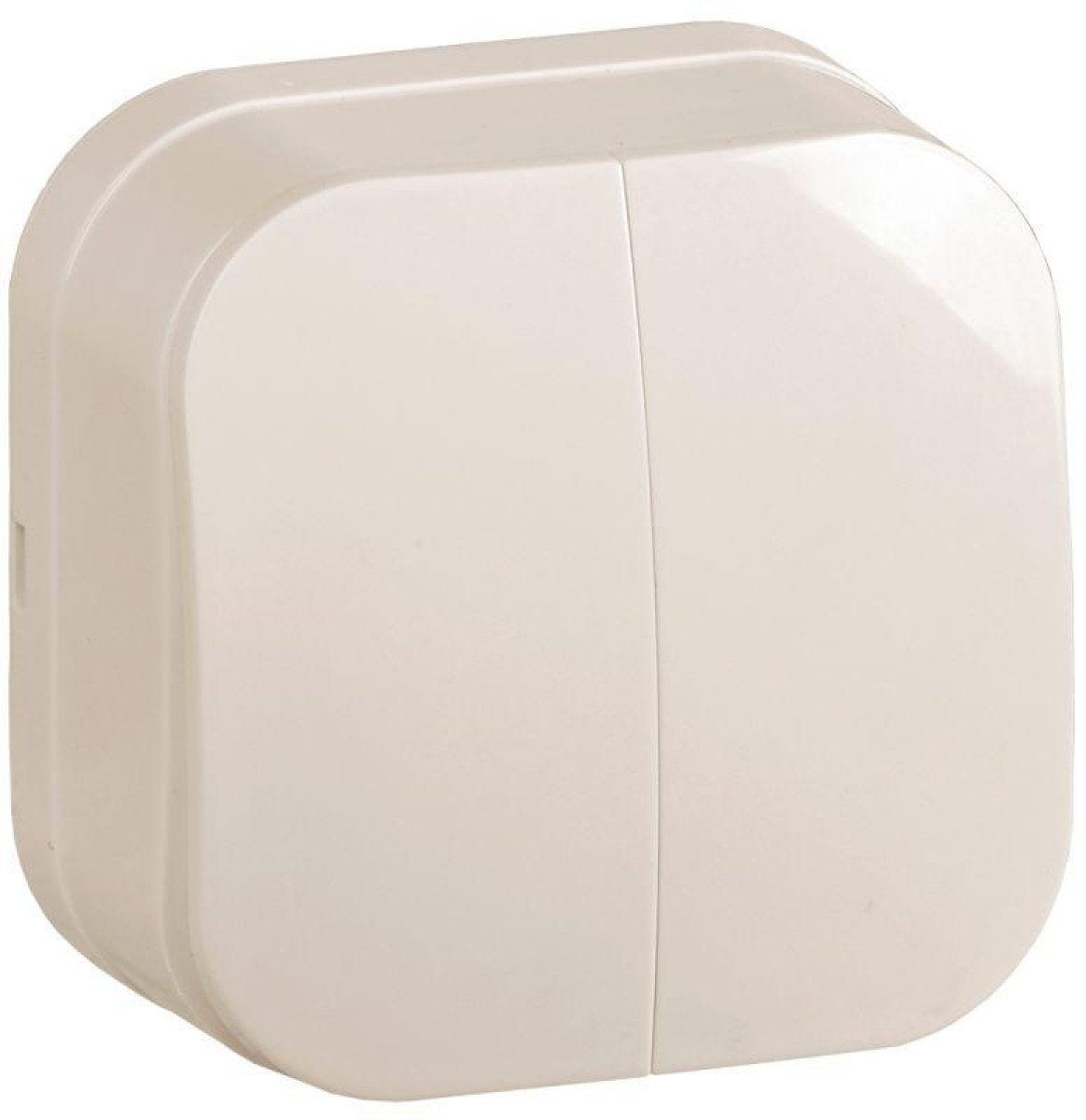 Изображение товара Выключатели, переключатели, диммеры IEK Выключатель 2-кл. ОП GLORY 10А ВС20-2-0-ХК крем.