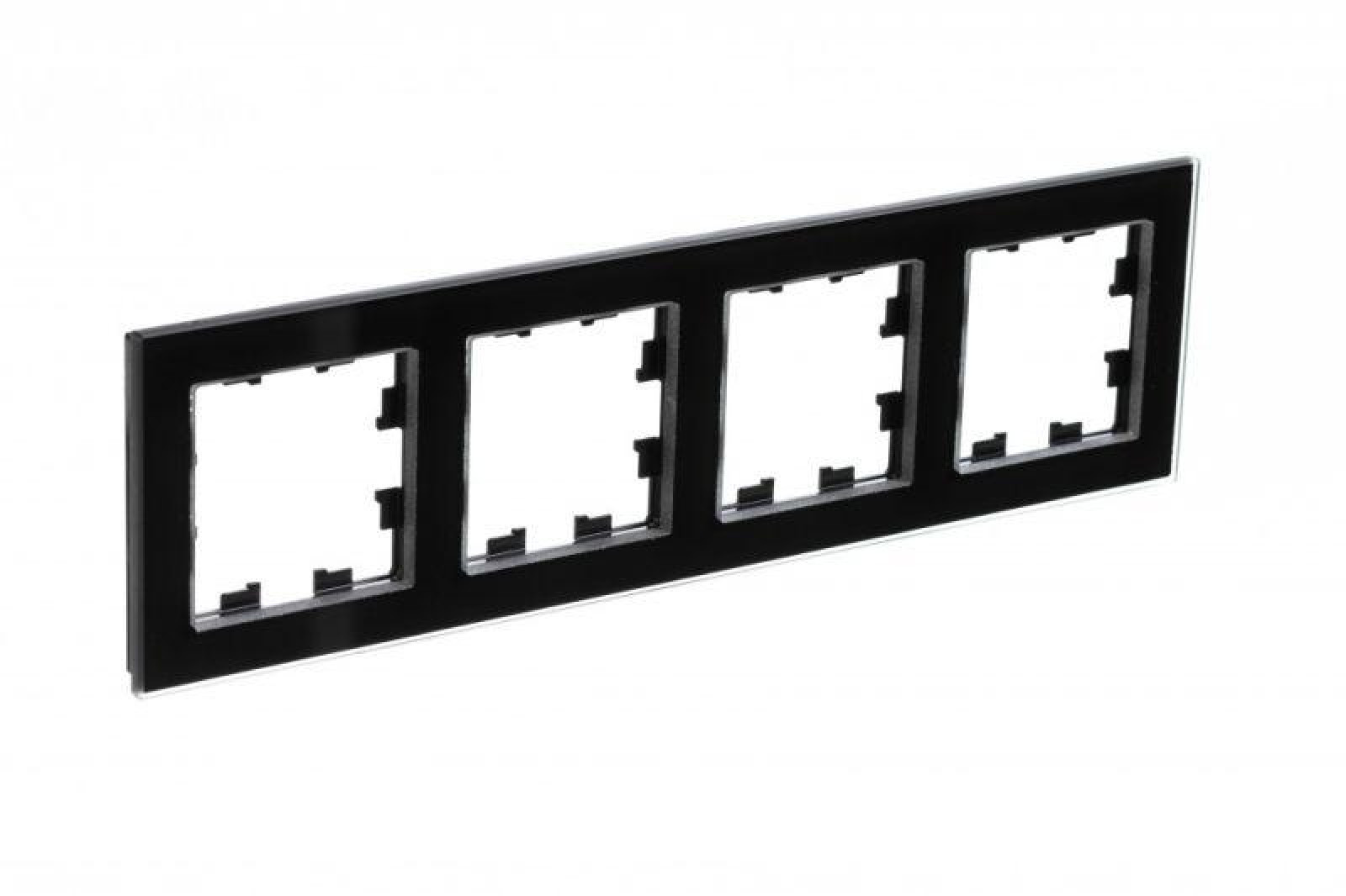 Изображение товара Рамки декоративные основание для ЭУИ Systeme Electric AtlasDesign Nature стекло черные