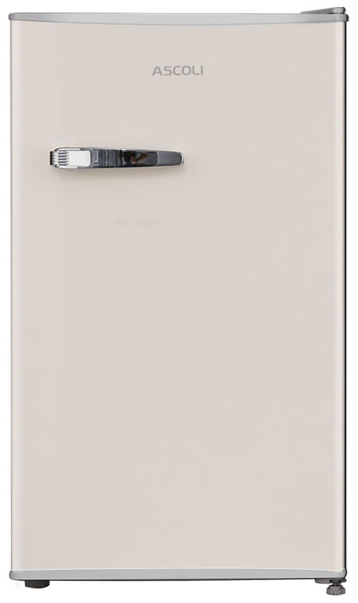 Однокамерный холодильник Ascoli ADFRY90 ретро бежевый двухкамерный холодильник ascoli ardfrr250