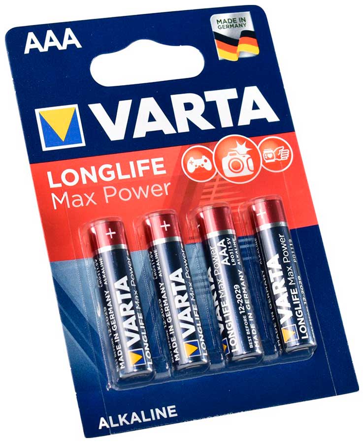 Батарейка VARTA LONGLIFE MAX P. AАA бл.4 батарейка varta longl power d бл 2