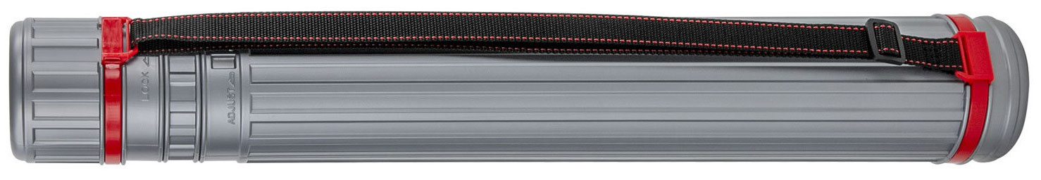 Изображение товара Тубус для чертежей телескопический Brauberg длина 64-100 см, формат А0, диаметр 8.5 см, с ремнем, серый, (271257)