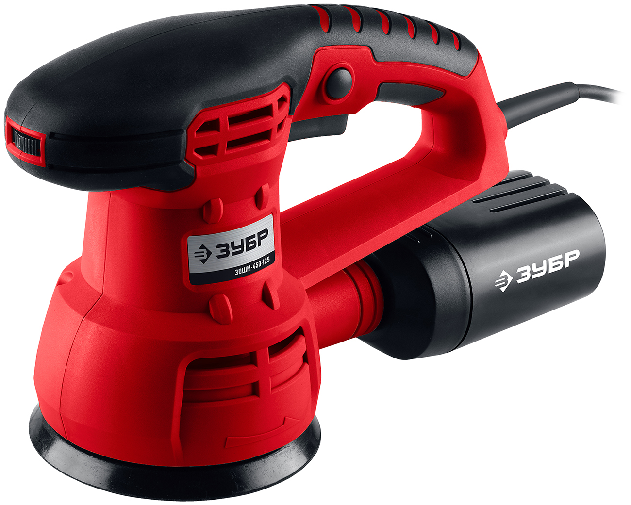 Изображение товара Эксцентриковая шлифовальная машина Зубр ЗОШМ-450-125 для тонкой шлифовки и доводки