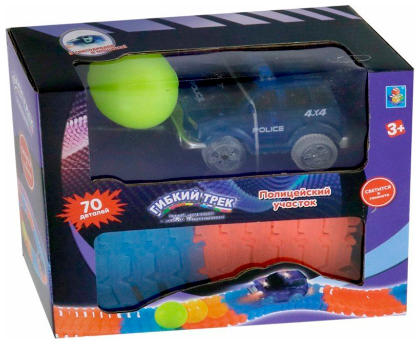 Изображение товара Гибкий светящийся полицейский трек Toy "Полицейский участок" 70 деталей Изображение товара Гибкий светящийся полицейский трек Toy "Полицейский участок" 70 деталей
