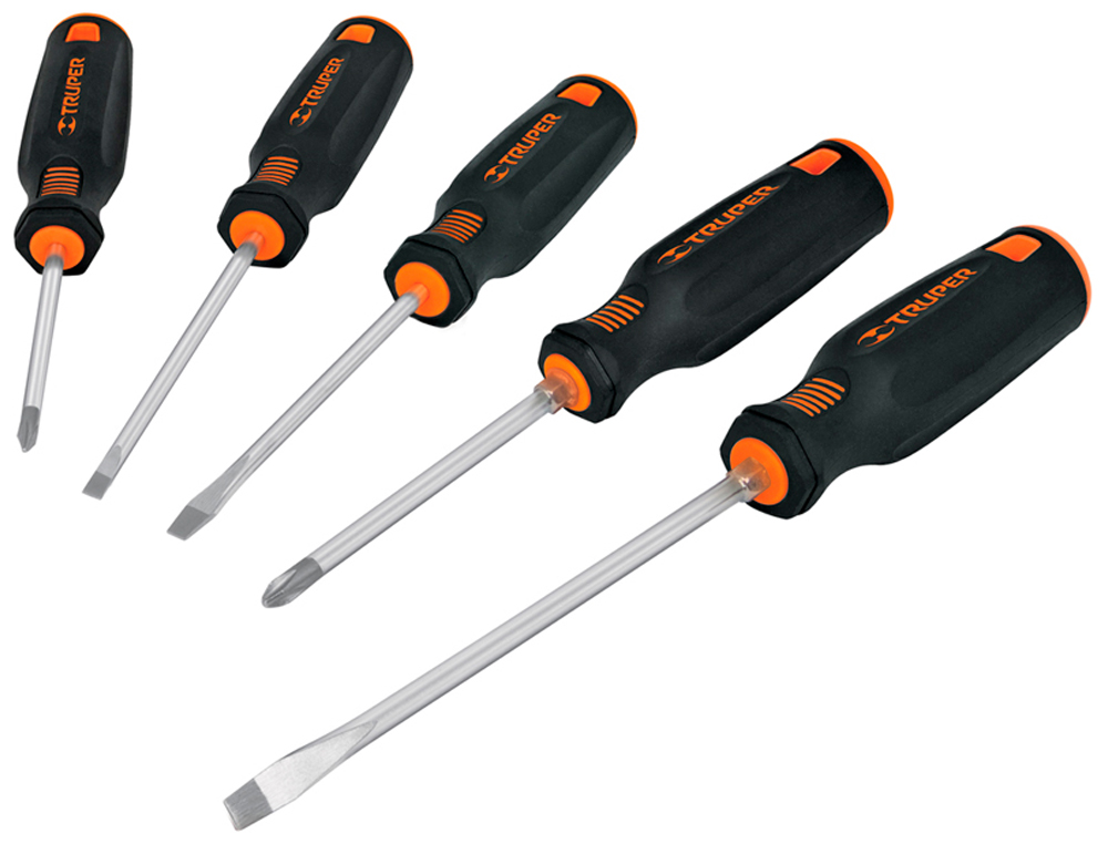 Изображение товара Набор отверток Truper 14138 из хромованадиевой стали, 5 предметов