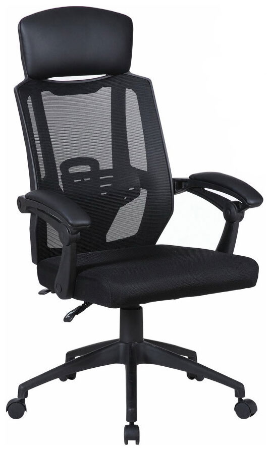 Кресло Brabix ''Nexus ER-401'', с подголовником, черное, 531835 кресло olss квест м номе сетка и ткань спинка сиденье ткань кф 32 коричневый