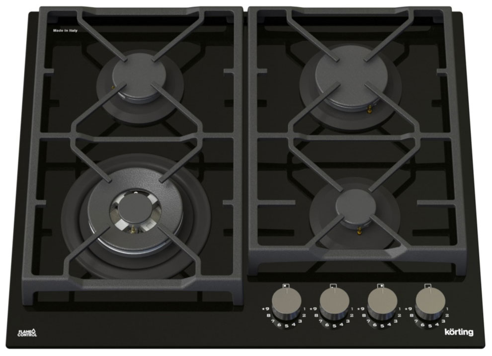 Встраиваемая газовая варочная панель Korting HGG 6987 CTN FLC Встраиваемая газовая варочная панель Korting HGG 6987 CTN FLC