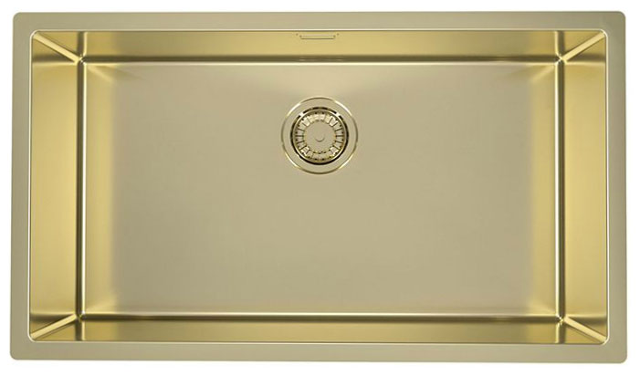 Изображение товара Кухонная мойка Alveus QUADRIX MONARCH 60 GOLD 740x400x200 с выпуском без сифона (1117478)