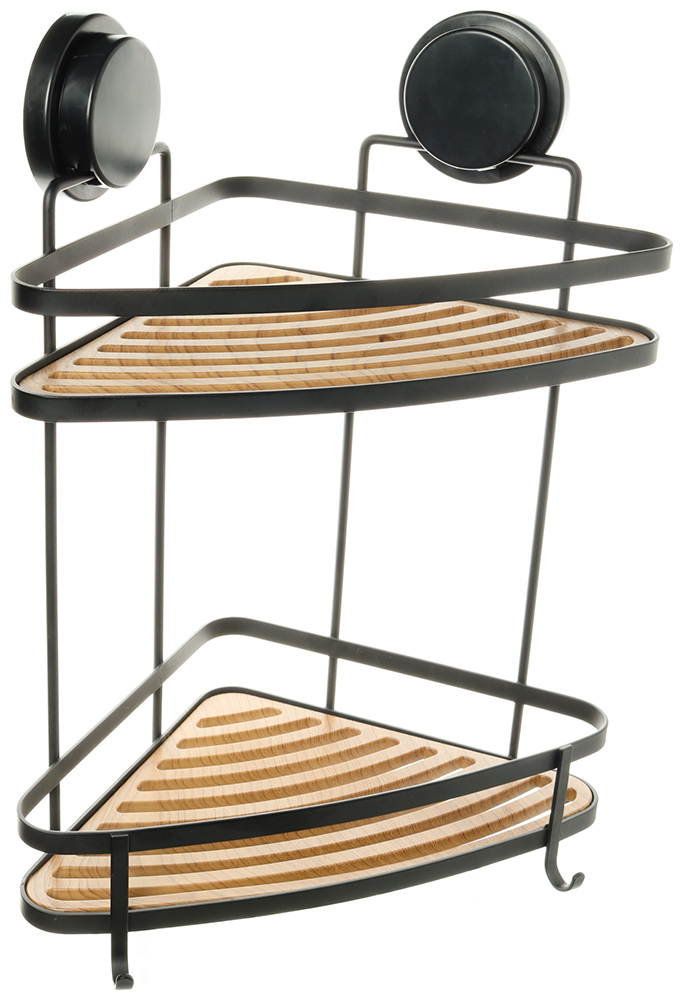 Изображение товара Полка Fixsen угловая, двухэтажная, черная, Magic (FX-920B-2)