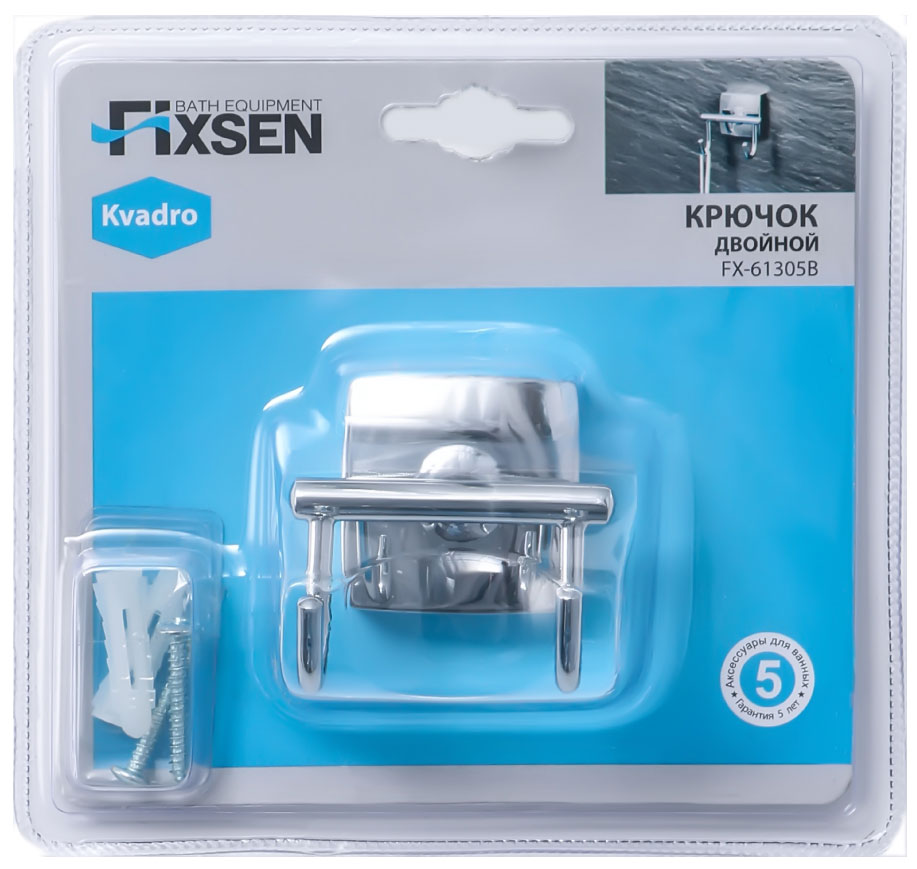 Изображение товара Крючок Fixsen Kvadro, двойной (FX-61305B)