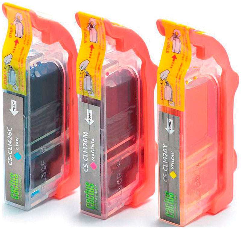 Изображение товара Картридж струйный Cactus CS-CLI426C/M/Y для CANON Pixma MG5140/5240, многоцветный, комплект