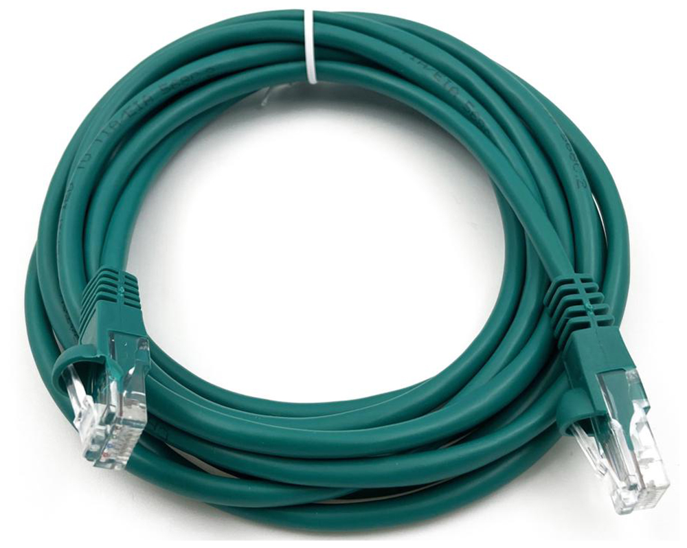 Изображение товара Патч-корд Buro UTP-5E-3М-GR кабель cat5e 3 метра зеленый RJ-45