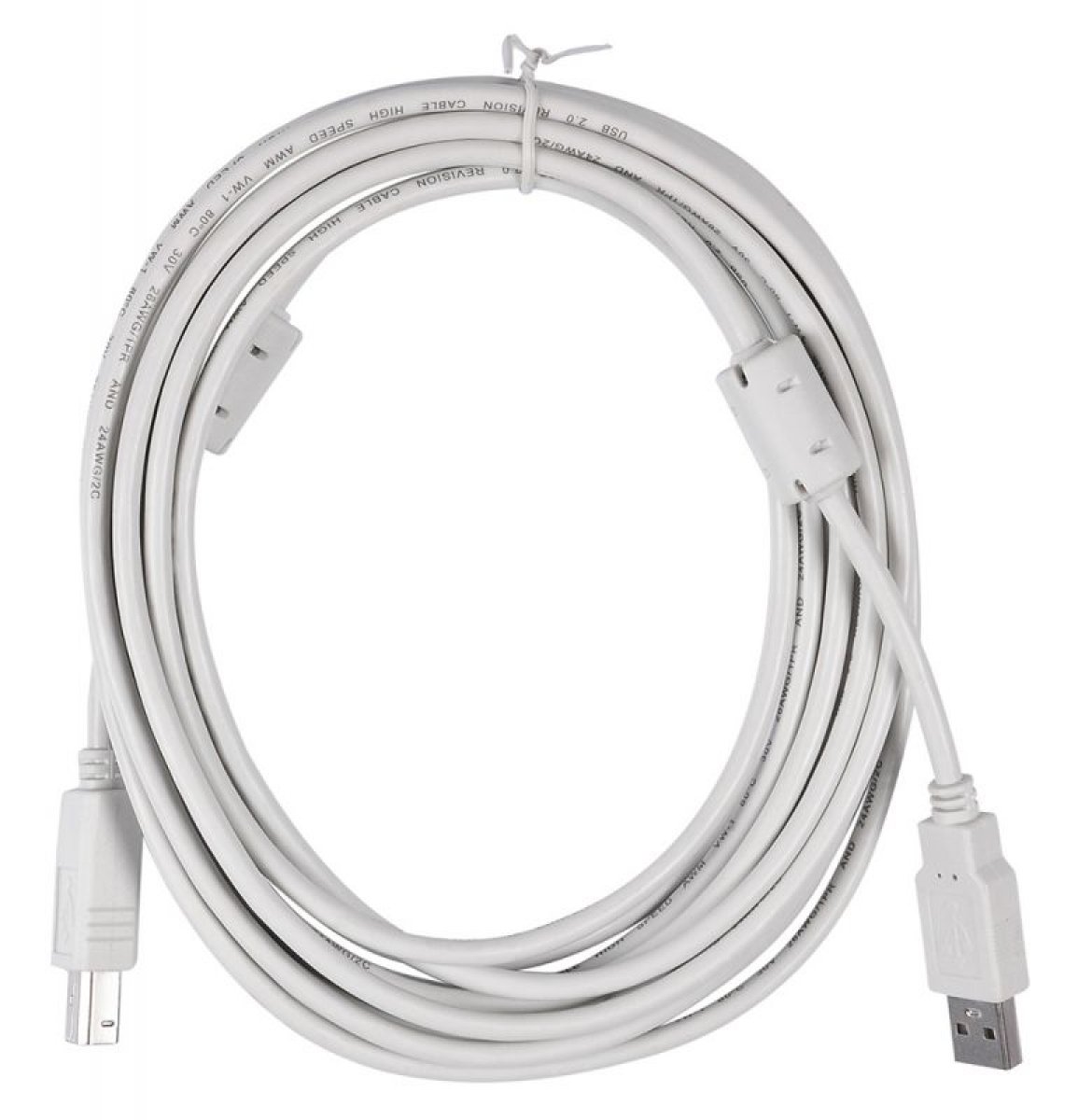 Изображение товара Кабель USB 2.0 A (м) B (м) 5м ферритовое кольцо Buro