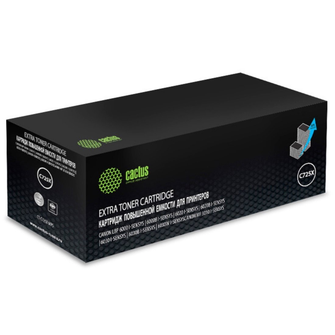 Изображение товара Картридж лазерный Cactus CS-C725X-MPS 725X черный (3000стр.) для Canon LBP 6000/6020/6030B i-Sensys