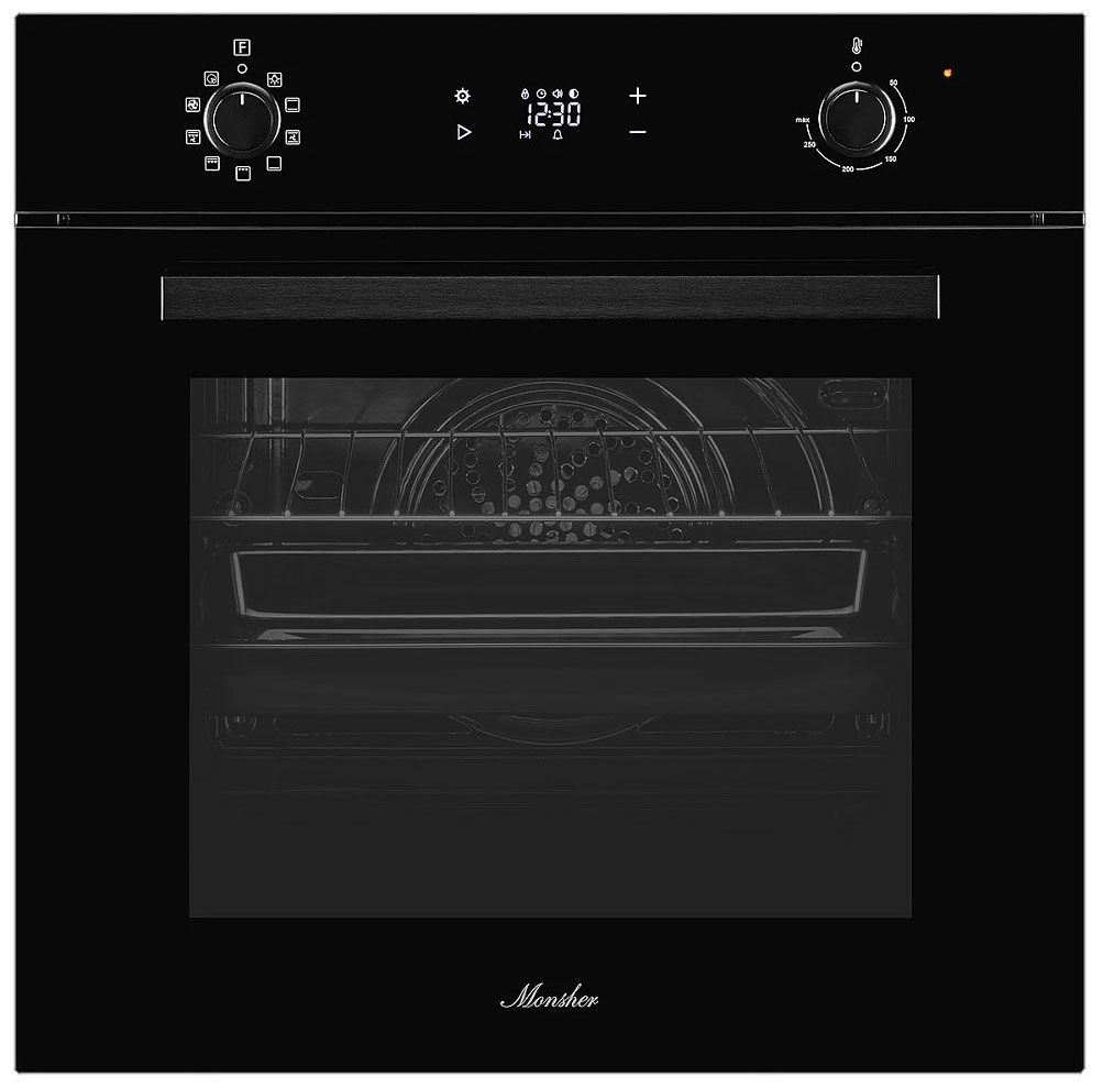 Изображение товара Электрический духовий шкаф Monsher MOE 6093 Noir с паровой очисткой и 9 режимами