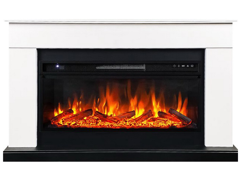 Каминокомплект Royal Flame Bergen (Разборный) Белый с черным с очагом Vision 42 LOG LED Каминокомплект Royal Flame Bergen (Разборный) Белый с черным с очагом Vision 42 LOG LED