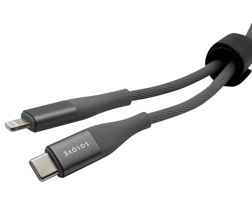 Изображение товара Кабель Type-C/Type-C Solove 100 см 65W PD нейлоновая оплетка DW3