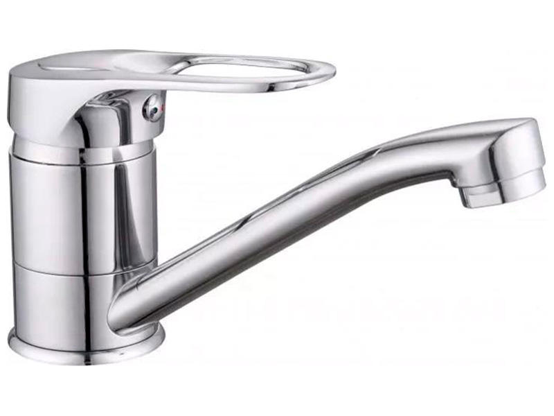 Изображение товара Смеситель для кухни D-Lin хром D151628 однорычажный, поворотный излив, 5 лет гарантии